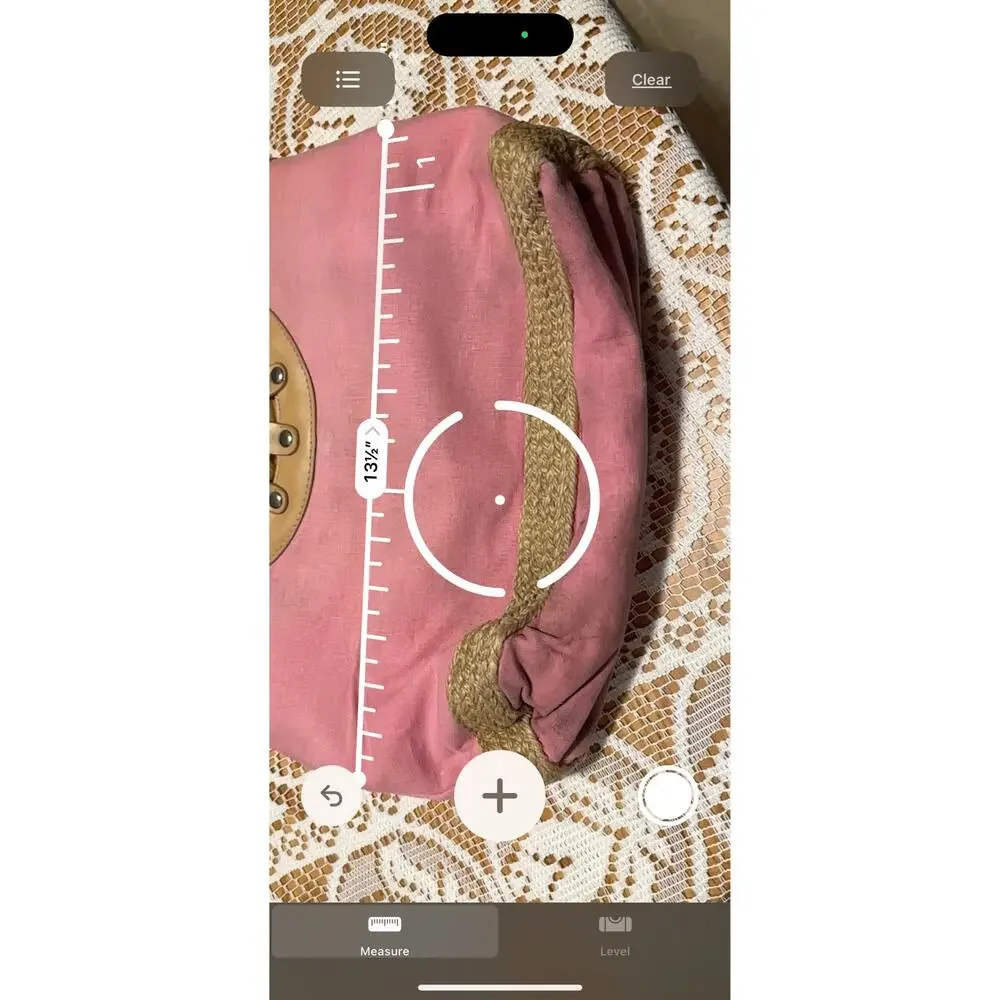 Vintage Y2K Bamboo Handle Tote Bag Pink Canvas Jute Straw Trim Summer Resort